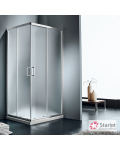 Καμπίνα ντουζιέρας Γωνιακής Εισόδου Corner Entry 90x90 (87-89 εκ.), Starlet Fabric Chrome CS90F-100