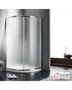 Ημικυκλική καμπίνα ντουζιέρας QUADRANT 90 (87-89εκ.), Starlet Fabric Chrome QS90F-100