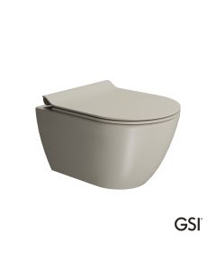 Λεκάνη Κρεμαστή Pura/50 Swirlflush με κάλυμμα MS86SC Super Slim Soft Close, GSI Creta 881600SC-520