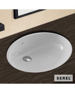 Νιπτήρας Πορσελάνης Υποκαθήμενος58x43,5 SEREL White 0501-300
