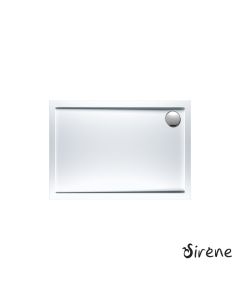 Ντουζιέρα Ακρυλική Παραλληλόγραμμη 110x80 extra-flat Φ90 Sirene White E11080-300