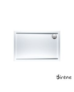 Ντουζιέρα Ακρυλική Παραλληλόγραμμη 120x80 extra-flat Φ90 Sirene White E12080-300