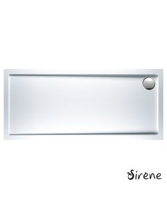 Ντουζιέρα Ακρυλική Παραλληλόγραμμη 160x80 extra-flat Φ90 Sirene White E16080-300