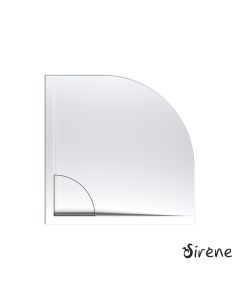 Ντουζιέρα Ημικυκλική Ακρυλική 80x80 Flow Φ90 Sirene White FQ8080-300