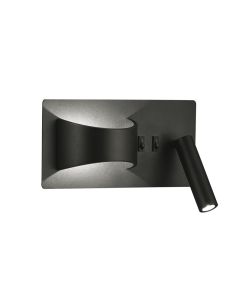 Φωτιστικό Απλίκα με Σποτ Ανάγνωσης 26εκ. Led 3w+5w 3000Κ 520lm Μέταλλο Μαύρο Viokef Jake 4243300