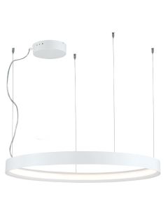 Φωτιστικό Κρεμαστό Ø100 cm Led 87w 6526lm 3000K Γωνία Φωτισμού 80° Μέταλλο Λευκό Viokef Verdi 4194100