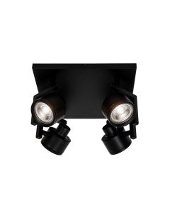 Σποτ Τετράφωτο 4xGU10 250x250xH130mm Μαύρο Viokef Magma 4095201
