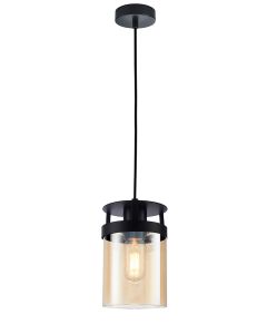 Φωτιστικό Κρεμαστό Μονόφωτο 1xE27 125xH1500mm Γυαλί Amber Betty Viokef 4304800