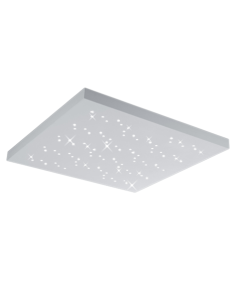 Μεταλλική Πλαφονιέρα Οροφής Λευκή 75xH4cm LED 36w 3000-6000K 3300lm Remote Control Trio Lighting Titus 676617531