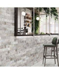 Πλακάκι Τουβλάκι Επένδυσης Τοίχου 7,5x30cm Κεραμικό Pasta Blanca Rustic Kirkwall Concrete Mat