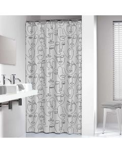 Mind 180x200 black κουρτίνα μπάνιου πλαστική Sealskin 800146