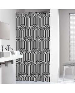 Brave 180x200 black κουρτίνα μπάνιου πλαστική Sealskin 800148