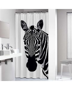 Zebra 180x200 black κουρτίνα μπάνιου πλαστική Sealskin 800150