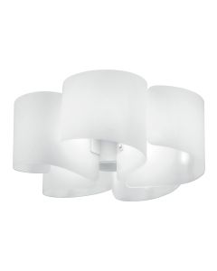 Φωτιστικό Πλαφόν Οροφής Ø63 εκ. Πεντάφωτο Λευκό Αλουμίνιο - Γυαλί Faneurope Luce Design I-Imagine-PL5 8031440352734