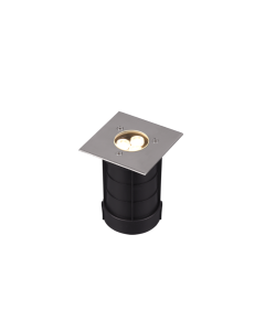 Προβολάκι Εξ.Χώρου IP65 11xH14cm Χωνευτό Stainless Steel Nickel Mat LED 3w 3000K 350lm Trio Lighting Belaja 821669107