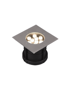 Προβολάκι Εξ.Χώρου IP65 16xH12cm Χωνευτό Stainless Steel Nickel Mat LED 8w 3000K 900lm Trio Lighting Belaja 821669207