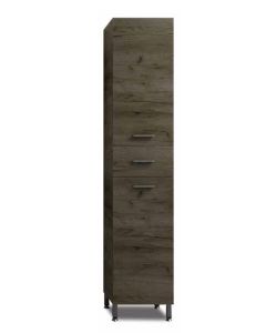 Στήλη με πόδια Π35xΥ177xΒ32 εκ. MDF Μελαμίνη Grey-Craft Ντουλάπι-Συρτάρι- Καλάθι Απλύτων Savvopoulos Eco Extras 925520-8002