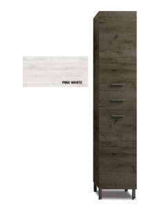 Στήλη με πόδια Π35xΥ177 xΒ35 εκ. MDF Μελαμίνη Pine White Ντουλάπι-Συρτάρια- Καλάθι Απλύτων Savvopoulos Eco Extras 925520-8010