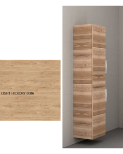 Στήλη Κρεμαστή Π35xΥ177xΒ35 εκ.Μελαμίνη Απόχρωση Light Hickory,2 Ντουλάπια-Συρτάρι- Καλάθι Απλύτων Savvopoulos Pillar 925524-8086