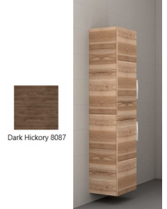 Στήλη Κρεμαστή Π35xΥ177xΒ35 εκ.Μελαμίνη Απόχρωση Dark Hickory,2 Ντουλάπια-Συρτάρι- Καλάθι Απλύτων Savvopoulos Pillar 925524-8087