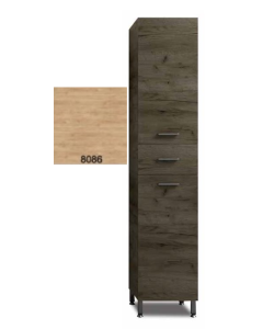 Στήλη με πόδια Π35xΥ177xΒ35 εκ. MDF Μελαμίνη Light Hickory Ντουλάπι-Συρτάρι-Καλάθι Απλύτων Savvopoulos Eco Extras 925520-8086