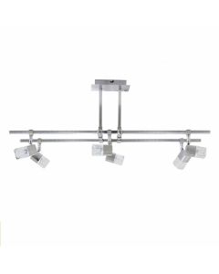 Φωτιστικό Οροφής Εξάφωτο 6xG9 75x18xH35cm Σκελετός Νίκελ Sun Light HP-913-06-856G