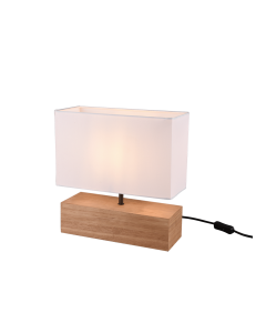 Πορτατίφ 30x30cm 1xE27 Λευκό Καπέλο Καφέ Βάση Trio Lighting Woody R50181030