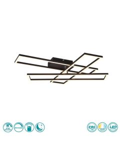 Φωτιστικό Πλαφονιέρα Οροφής L66x60xH10cm 36w Led 4600lm 2700K Μέταλλο Back Matt Trio Lighting RL Corso R64423132