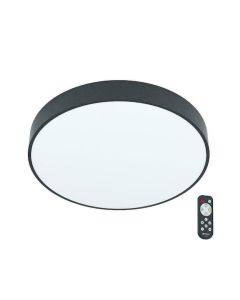 Πλαφόν Οροφής Μαύρο Ø30cm Led 18w 2700-6500K 1900lm Τηλεχειριστήριο Eglo Zubieta-A 98894