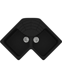 Νεροχύτης Κουζίνας Ένθετος 83*83*50 cm Ερμάριο 90 εκ. Metallic Space Sanitec Libra 310