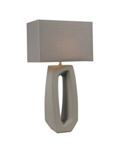 Επιτραπέζιο Λαμπατέρ Ø40xH76cm 1xE27 Κεραμική Βάση Υφασμάτινο Αμπαζούρ Sun Light 14T11-X411U