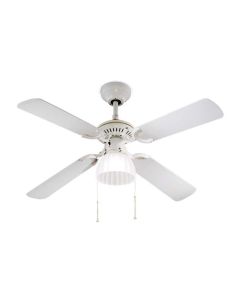 Ανεμιστήρας Οροφής Ø105 εκ 4 Πτερύγια Μέταλλο Λευκό Perenz Gemini 7064B