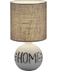 Λαμπατέρ Επιτραπέζιο "Home" Ø16,5*31 εκ. Βάση Κεραμικό Καπουτσίνο / Υφασμάτινο Αμπαζούρ Trio Esna R50651025