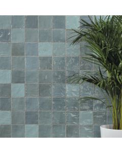 Πλακάκι Τοίχου 10x10cm Γυαλιστερό Peronda Ceramicas Riad Glossy Aqua