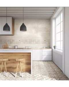 Πλακάκι Ντεκόρ Vintage Μπάνιου/Κουζίνας Πορσελανάτο Silex Hydra Décor Beige 30*90cm AP6390