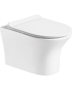 Λεκάνη Κρεμαστή Προβολή 48,5 εκ. Κάλυμμα Slim-Soft Close-Αποσπώμενο Ceramita Viral Wall Rimless