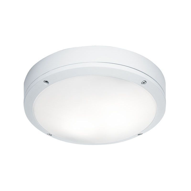 Πλαφονιέρα Αλουμινίου Λευκή με σκιάδιο PC Ø27,50 cm 2*E27 IP54 Viokef Leros R 4049201