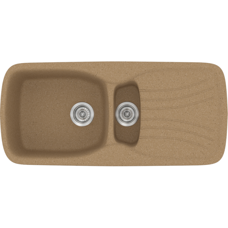 Νεροχύτης Κουζίνας 97x51cm Ένθετος Ερμάριο 60cm Συνθετικός Sanitec Classic 309-46-Granite-Celtic-Stone