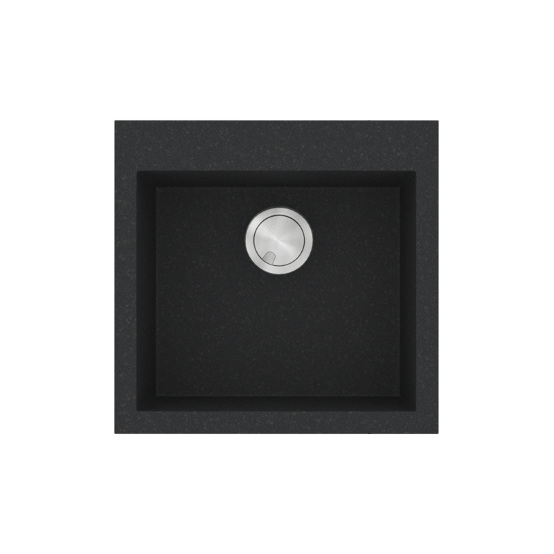 Νεροχύτης Κουζίνας 50x50cm Ένθετος Ερμάριο 50cm Γρανίτης Sanitec Ultra Granite 816-36-Grafite