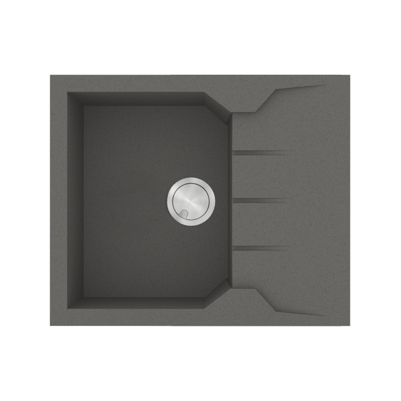 Νεροχύτης Κουζίνας 60x50cm Γρανίτης Ένθετος Ερμάριο 50cm Sanitec Ultra Granite 812-35-Pietra