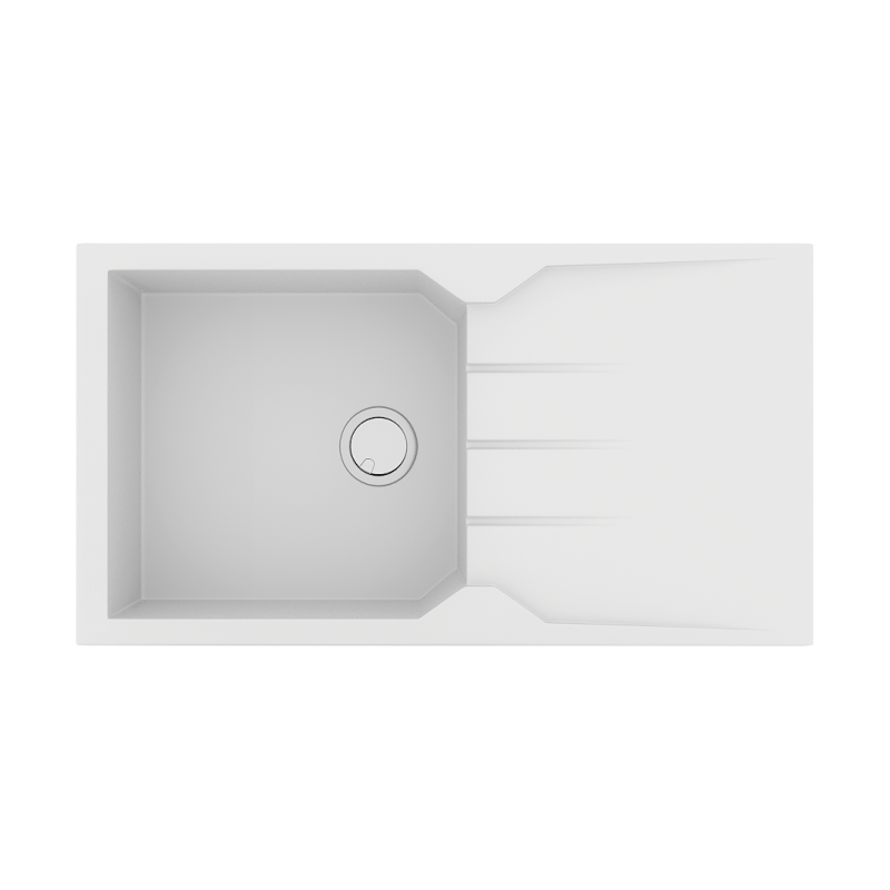 Νεροχύτης Κουζίνας 86x50cm Ένθετος Ερμάριο 55cm Γρανίτης Sanitec Ultra Granite 814-34-Sienna