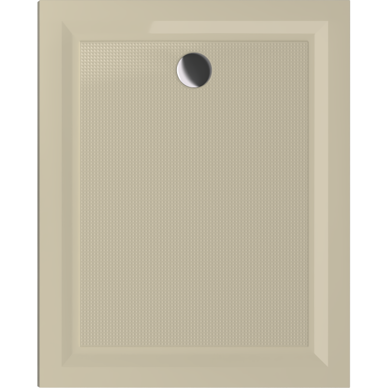 Ντουζιέρα Χυτή 100x80x2 εκ. με Βαλβίδα Αποχέτευσης Sanitec Flat Classic Granite Ocra A203-29