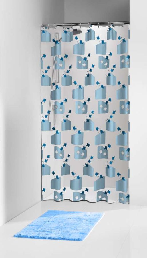 Tropic 180x200 blue κουρτίνα μπάνιου πλαστική Sealskin Elemental 202571324