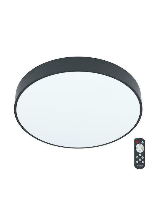 Πλαφόν Οροφής Μαύρο Ø30cm Led 18w 2700-6500K 1900lm Τηλεχειριστήριο Eglo Zubieta-A 98894