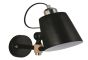 YQ-4003 SAM BLACK METAL-WOOD WALL LAMP 1Ε1 HOMELIGHTING 77-4497