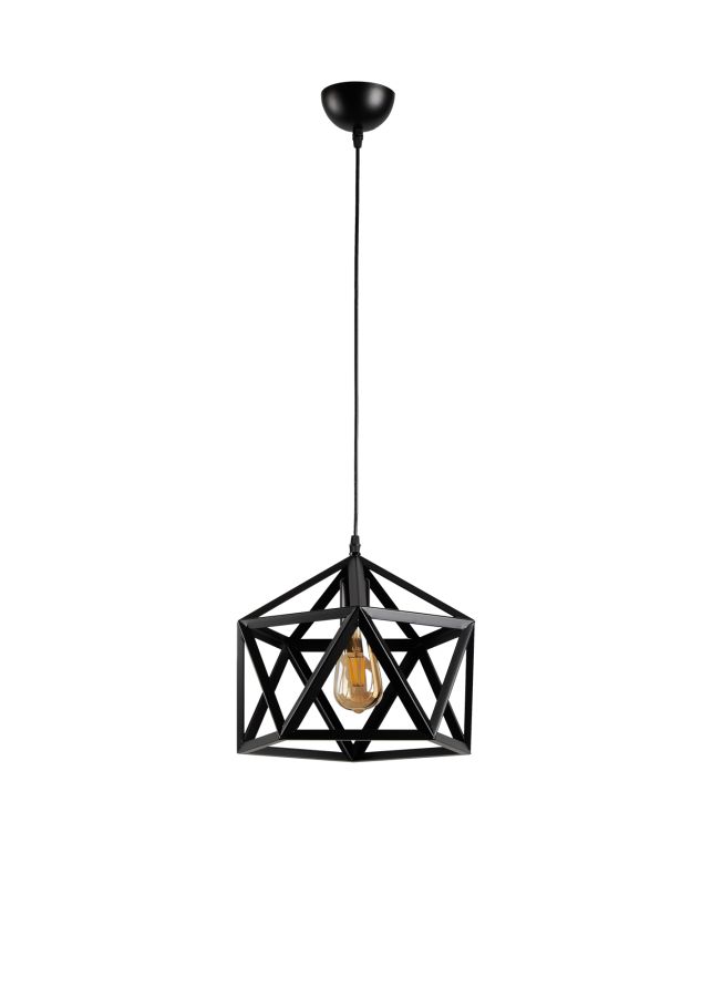 PDC 6068 BK 1/Φ ΜΕΤΑΛΛΙΚΟ ΜΑΥΡΟ ΠΟΛΥΓΩΝΙΚΟ 1ΧΕ27 ARlight 0084683