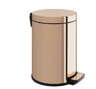 Χαρτοδοχείο 6lt Soft Close D215xH315mm Light Gold Gloss PVD Verdi 5910052