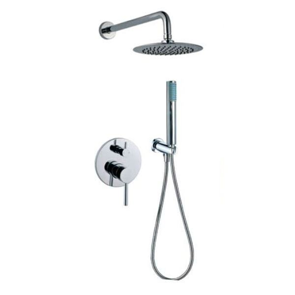 Σετ Εντοιχισμού 2 Εξόδων Χρωμέ, Κώδωνας Ø20 εκ., Βραχίονας, Παροχή με Στήριγμα, Σπιράλ & Τηλέφωνο Ravelli Round 20006