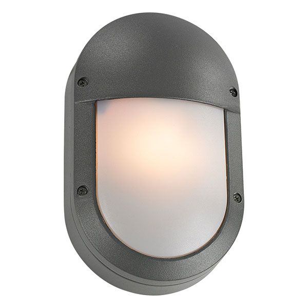 Απλίκα Επίτοιχη Εξ.Χώρου IP44 13x21,5x6cm 1xE14 Χυτό Αλουμίνιο Γραφίτης Sun Light G0288S