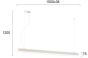 Κρεμαστό Γραμμικό Ράγα 1500x36xH1200mm Led 40w 4400lm 3000K 170° 240-240V Λευκό Viokef Aria 3911-0018-3-W-N